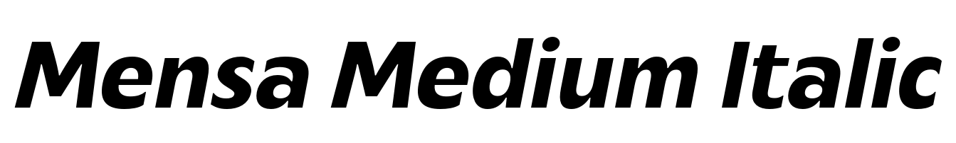 Mensa Medium Italic